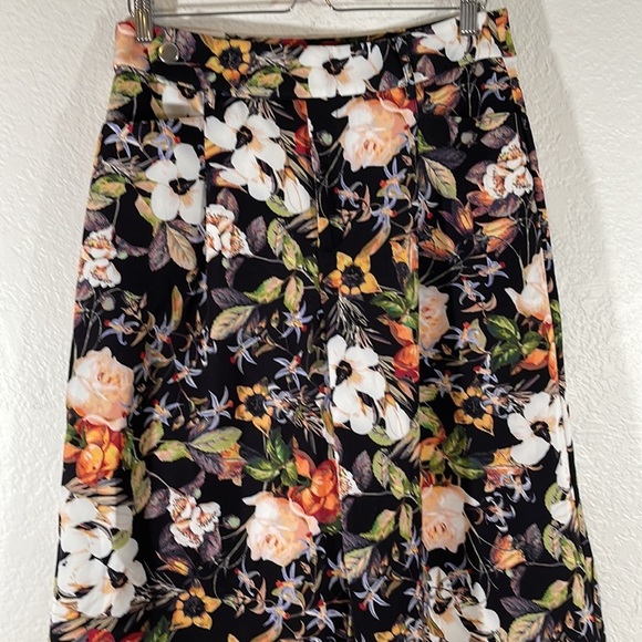 INC International Concepts Floral Print Crop High-Rise Wide Leg Pants Sz 10 New - Picture 3 of 12